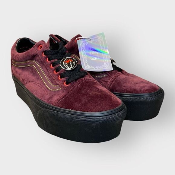 VANS Old Skool Stackform Disney 100 POISON APPLE Mahogany Womens size 8.5 New - Picture 5 of 12